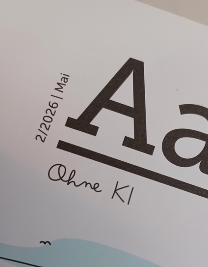 Aareluft magazine 'Ohne KI'