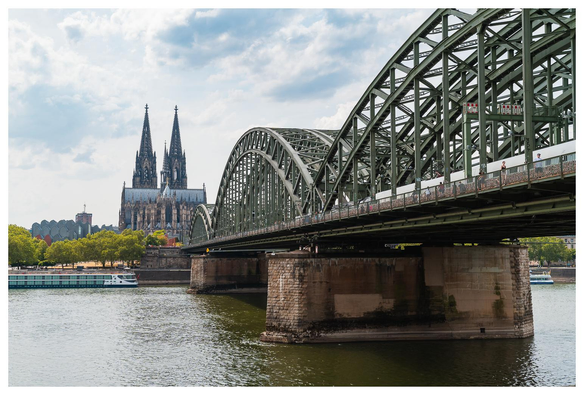 Kölner Dom, Rhein, Hohenzollenbrücke.